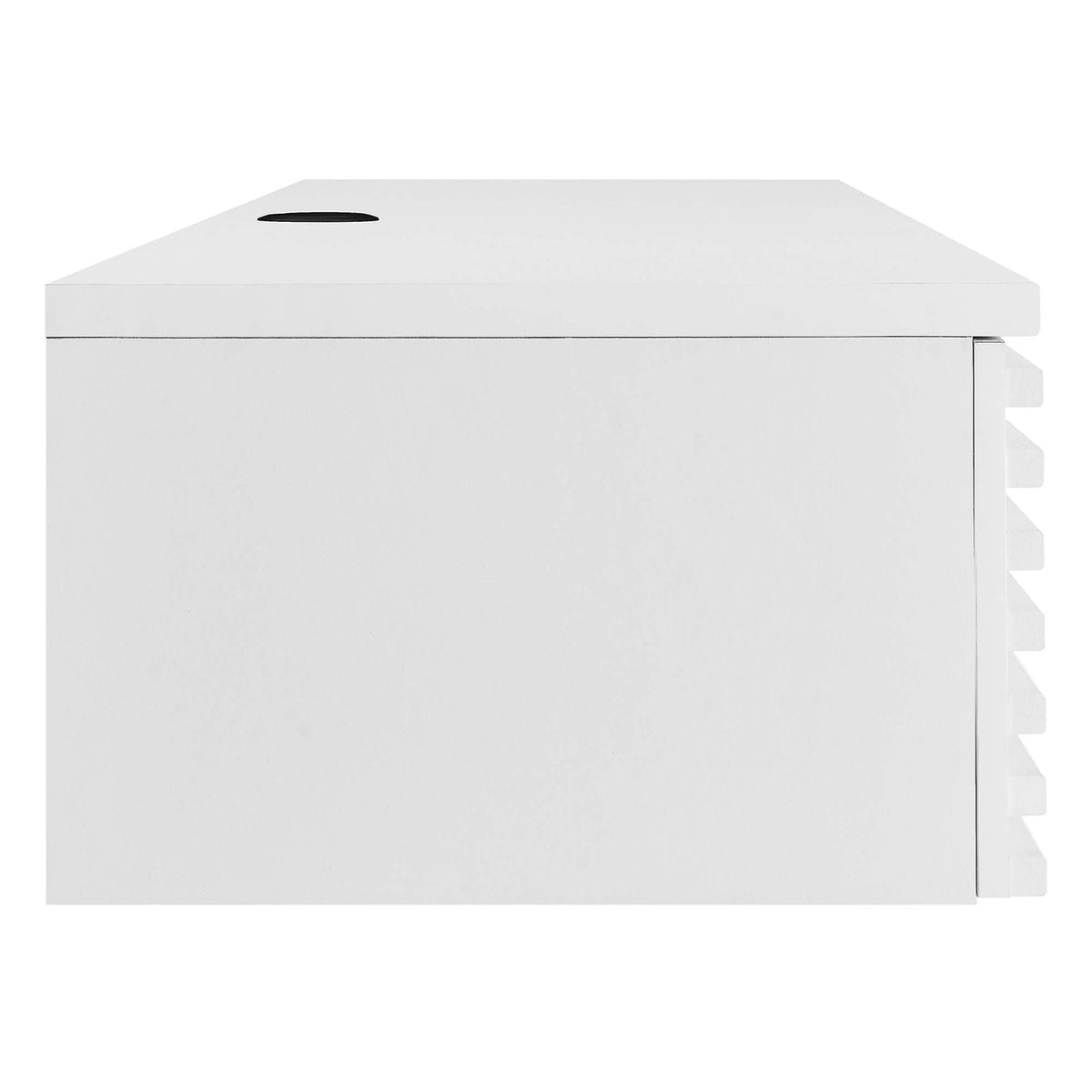 Render Wall Mount Wood Office Desk - White