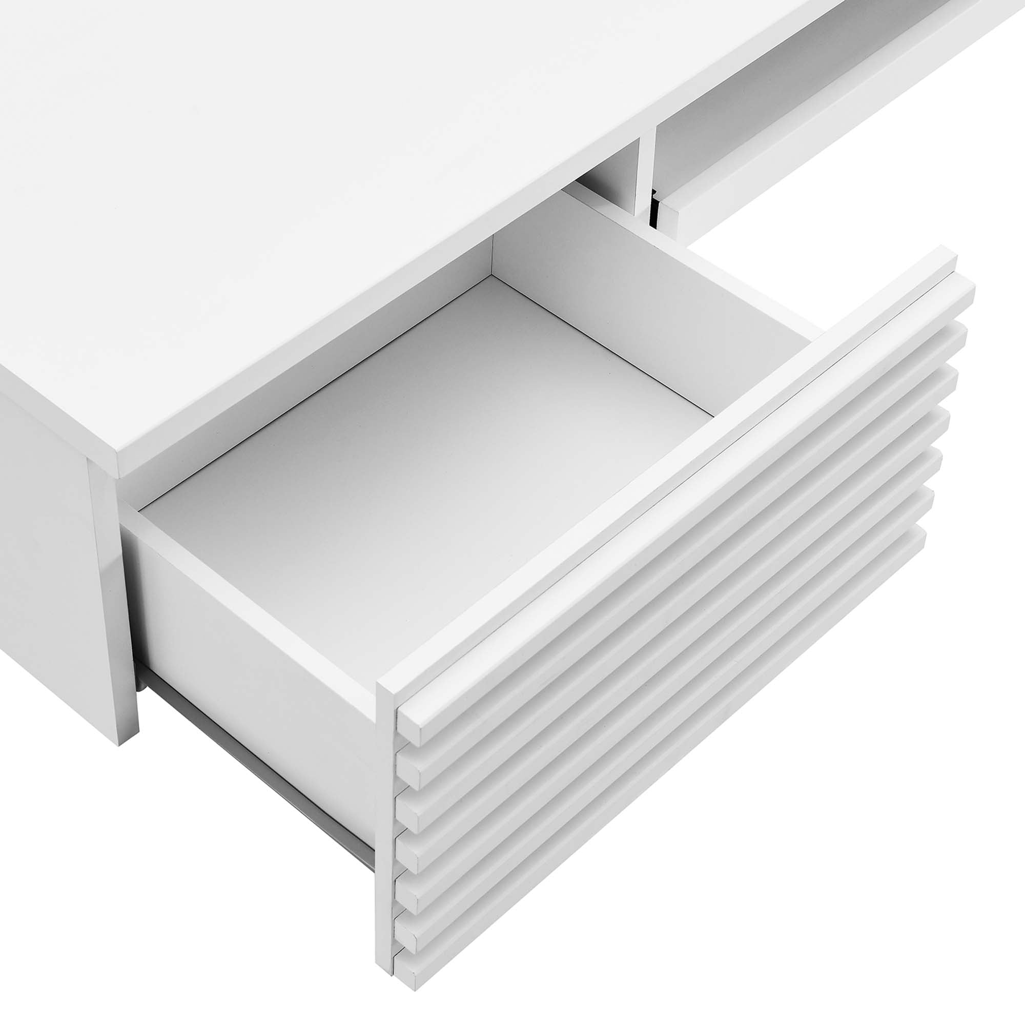 Render Wall Mount Wood Office Desk - White