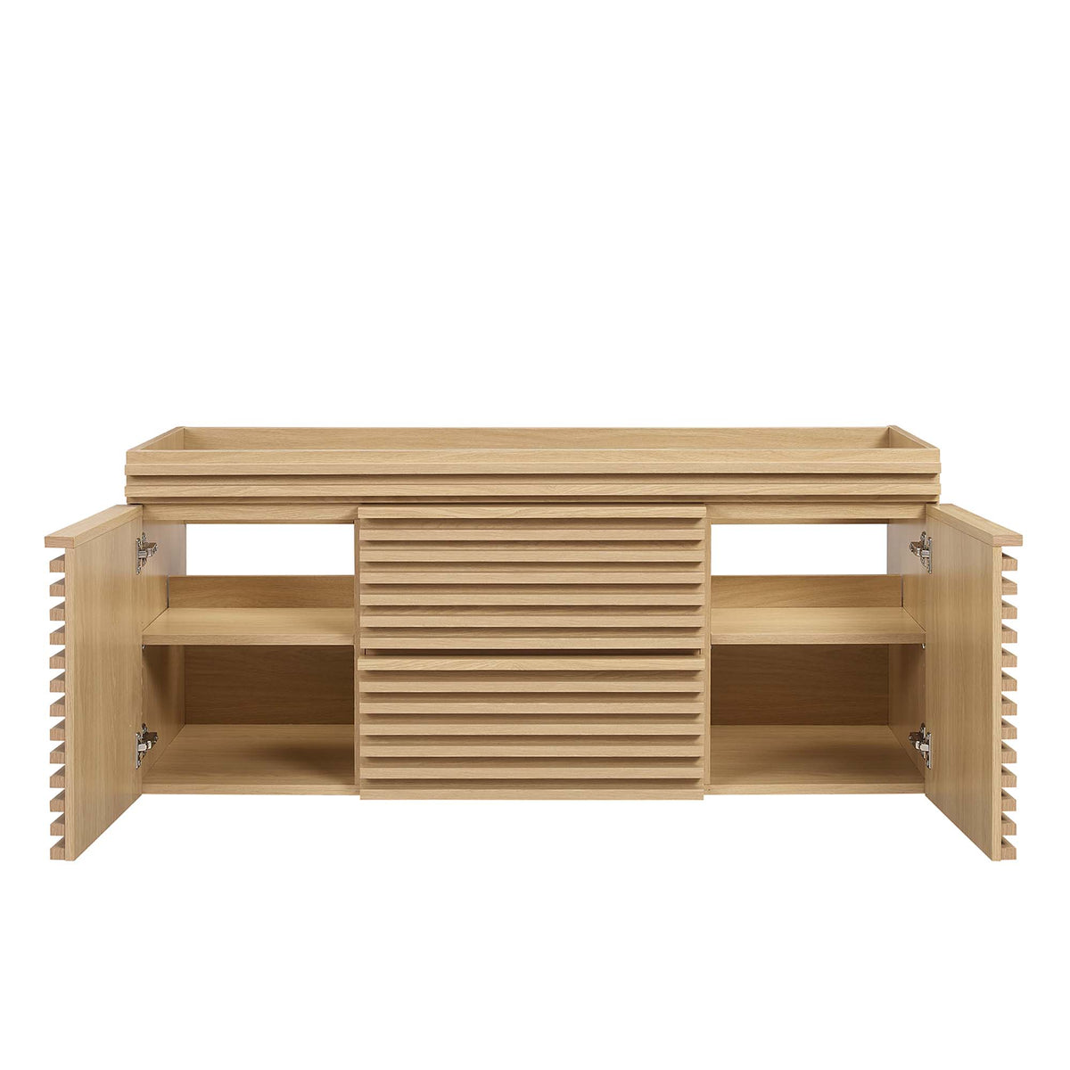 Render 48" Single Sink Compatible (Not Included) Bathroom Vanity Cabinet - Oak