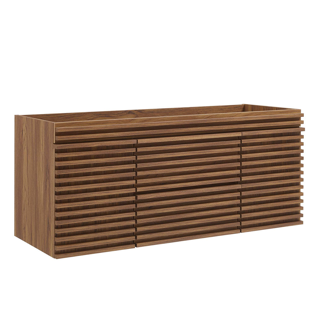 Render 48" Single Sink Compatible (Not Included) Bathroom Vanity Cabinet - Walnut