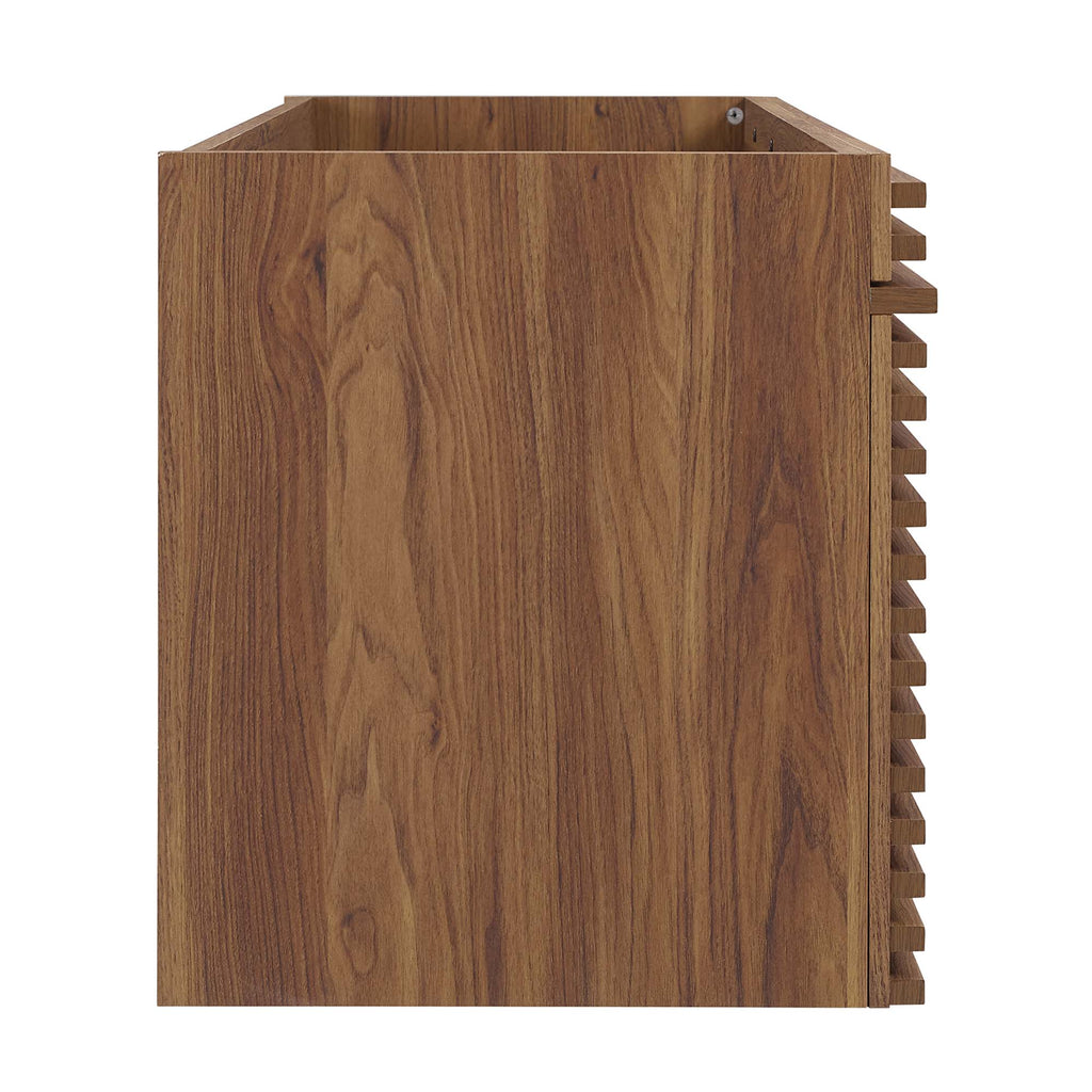 Render 48" Single Sink Compatible (Not Included) Bathroom Vanity Cabinet - Walnut