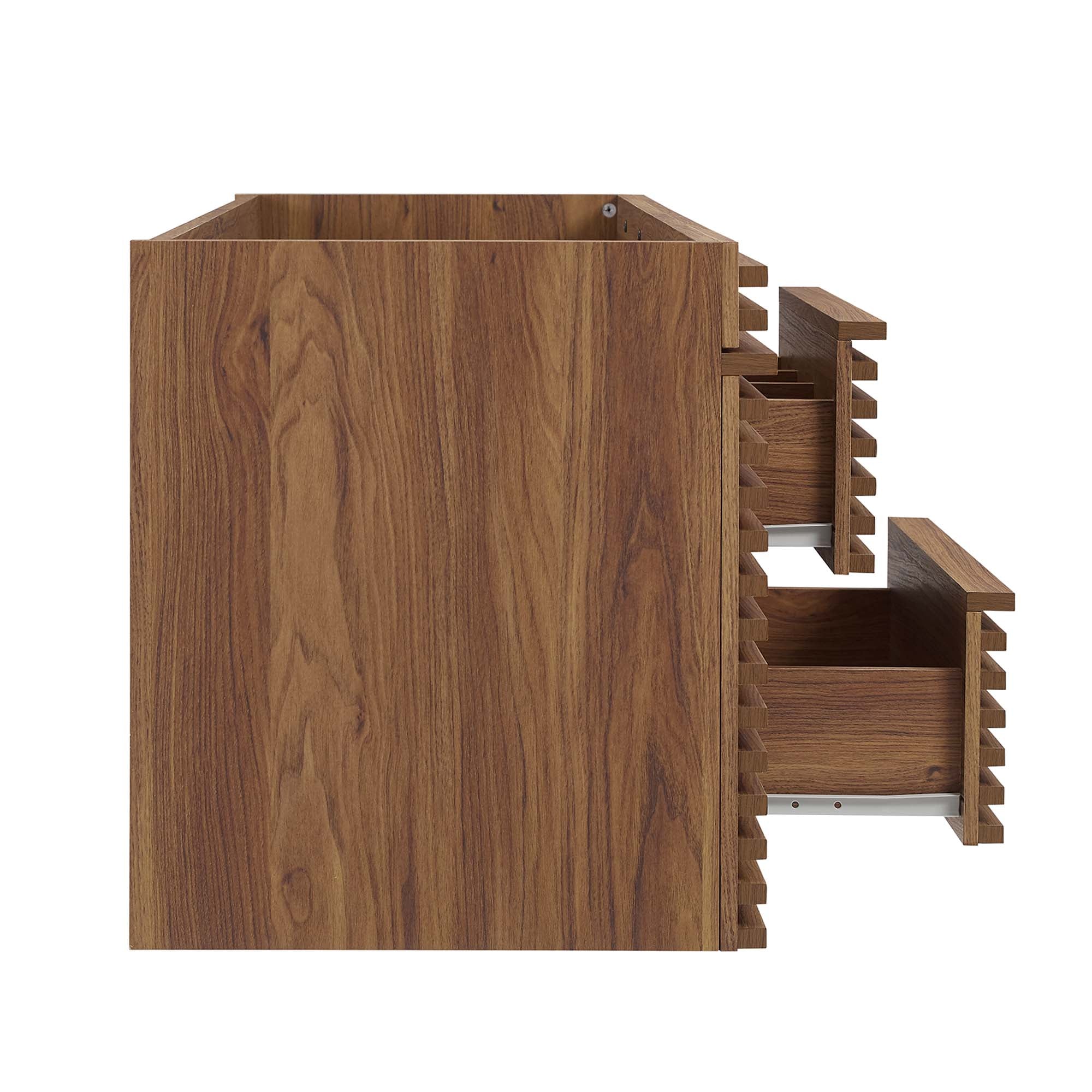 Render 48" Single Sink Compatible (Not Included) Bathroom Vanity Cabinet - Walnut
