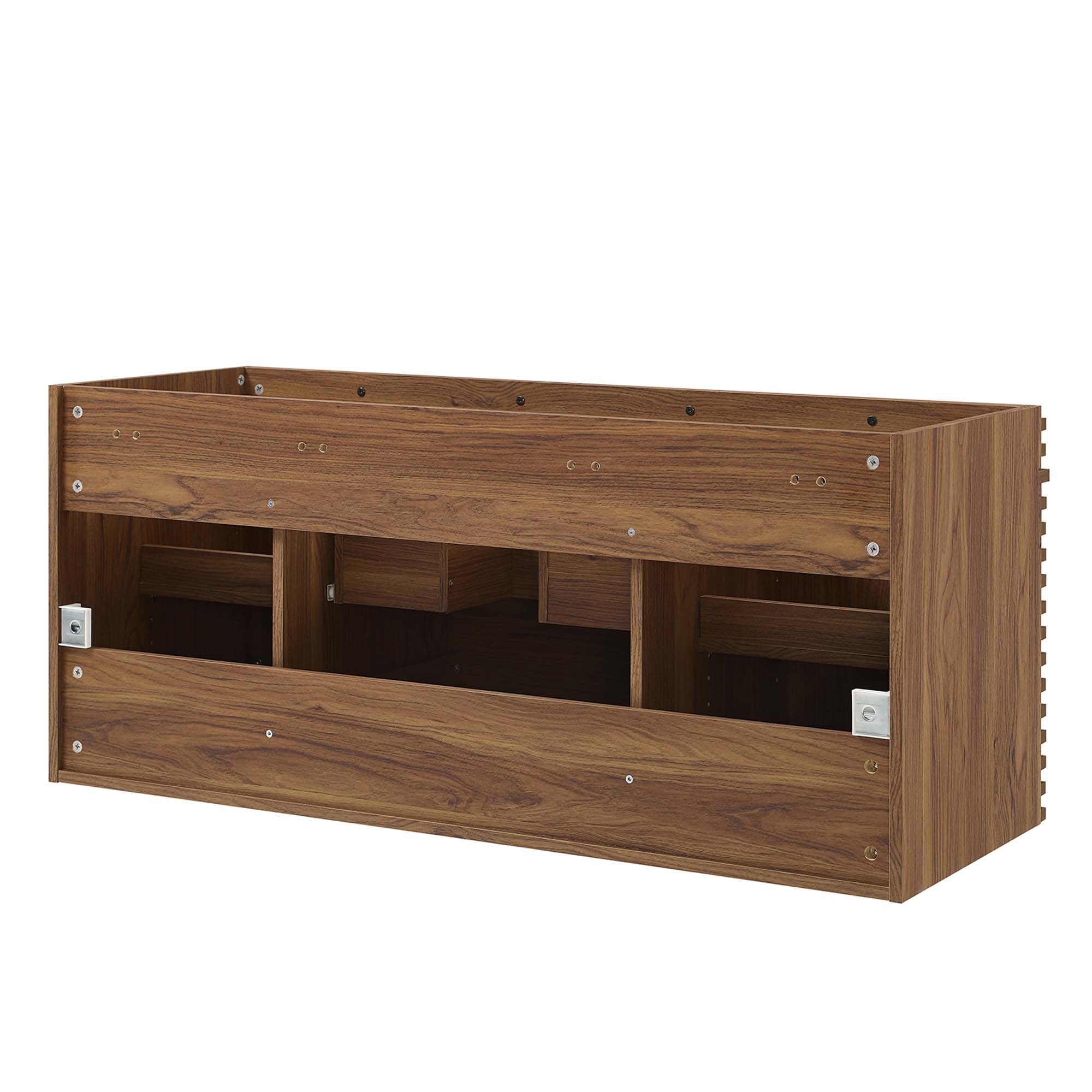 Render 48" Single Sink Compatible (Not Included) Bathroom Vanity Cabinet - Walnut