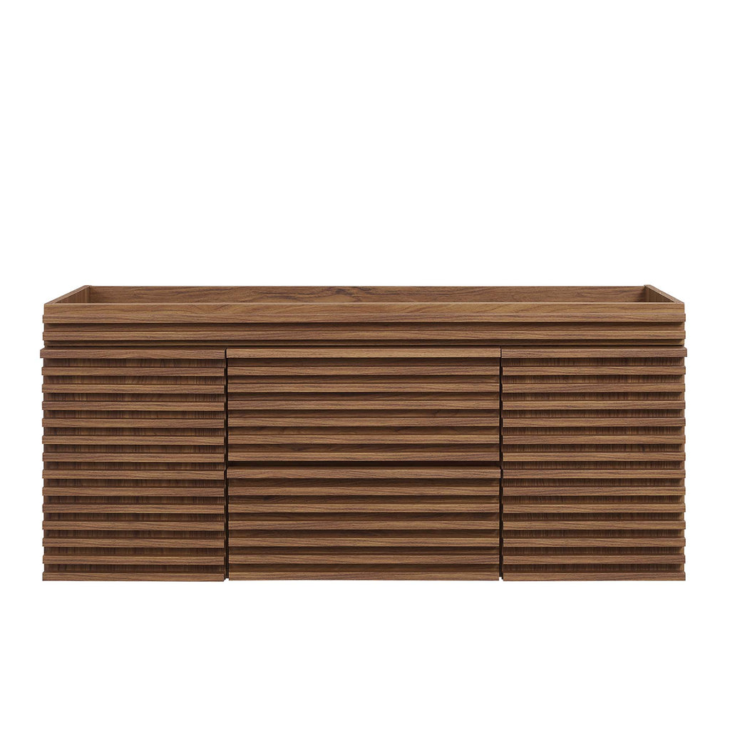 Render 48" Single Sink Compatible (Not Included) Bathroom Vanity Cabinet - Walnut