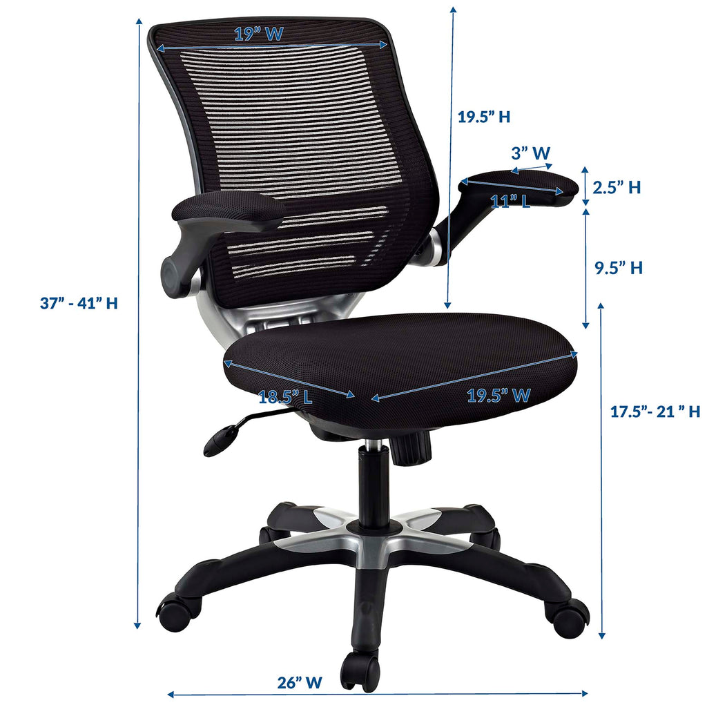 Edge Mesh Office Chair - Black