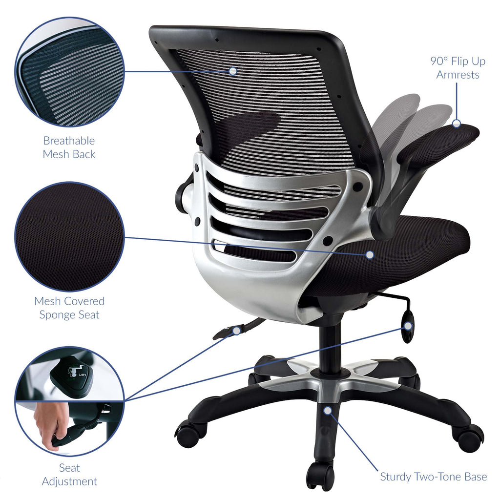 Edge Mesh Office Chair - Black