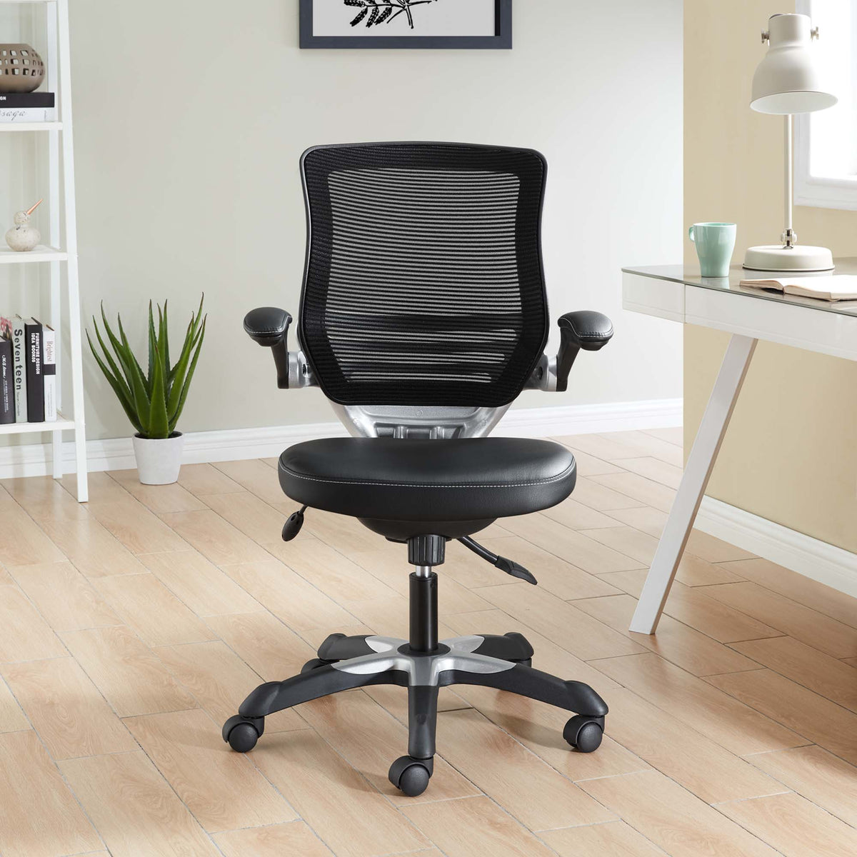 Edge Vinyl Office Chair - Black