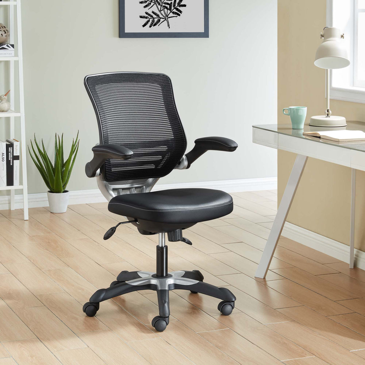 Edge Vinyl Office Chair - Black