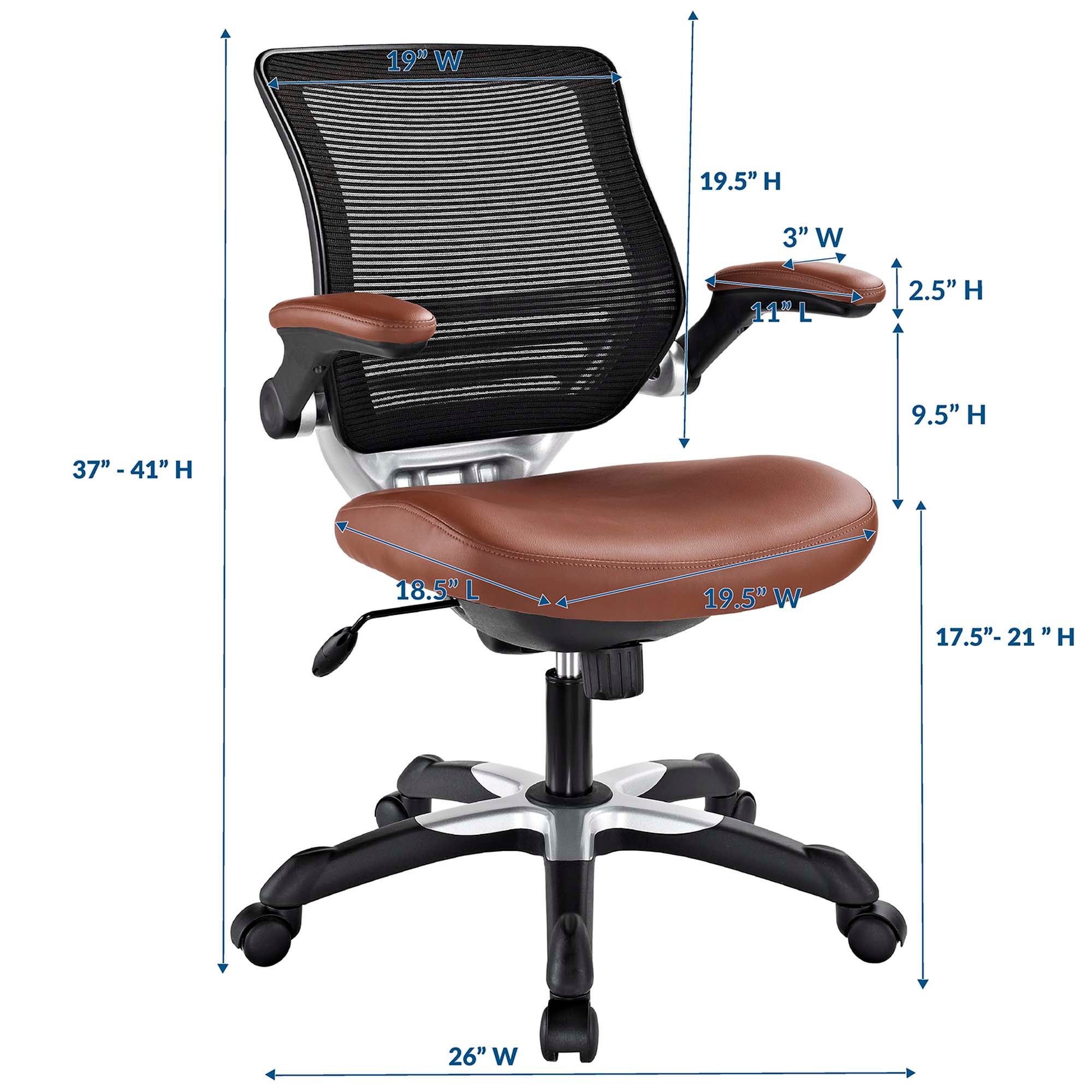 Edge Vinyl Office Chair - Tan
