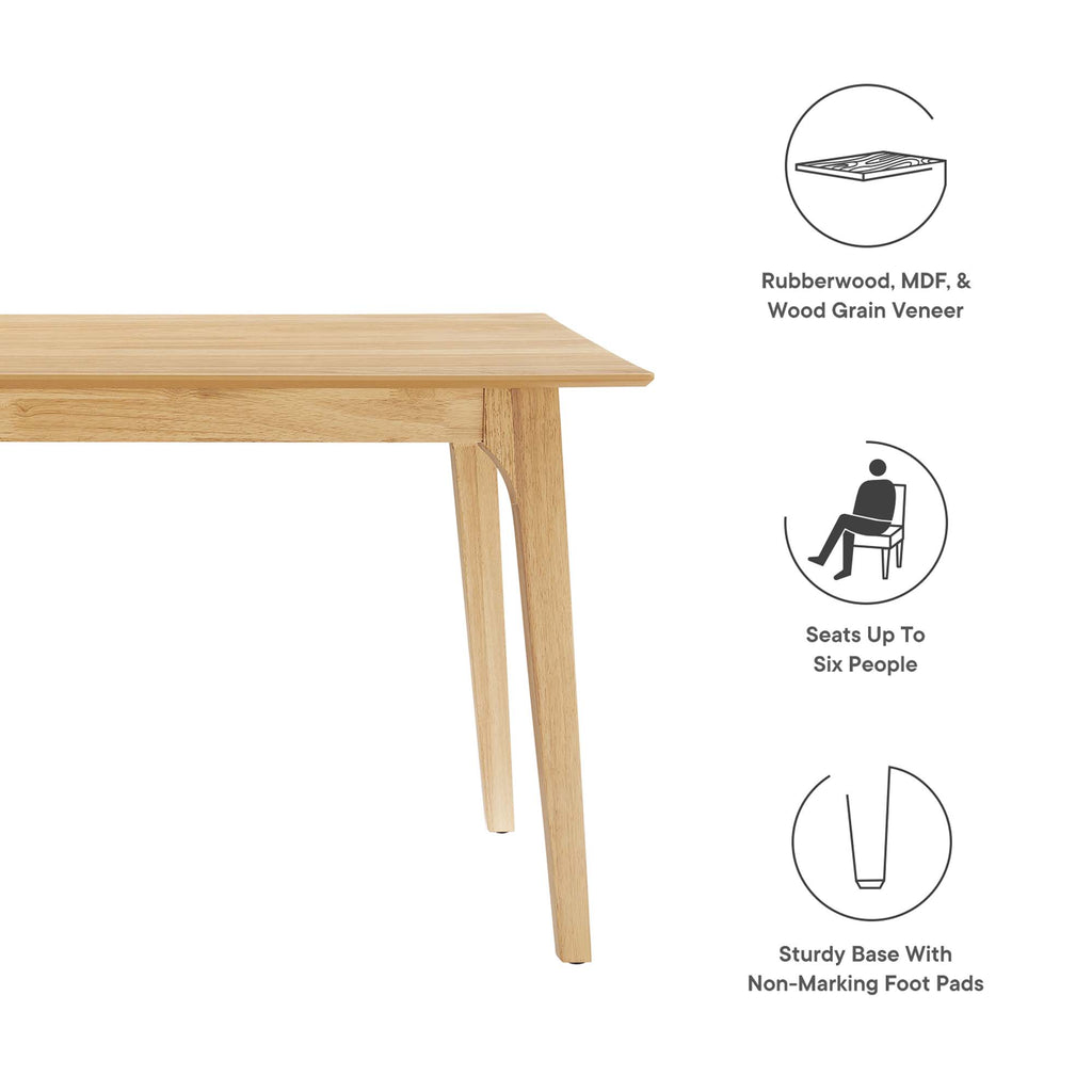 Juxtapose 63" Rectangle Dining Table - Oak Oak
