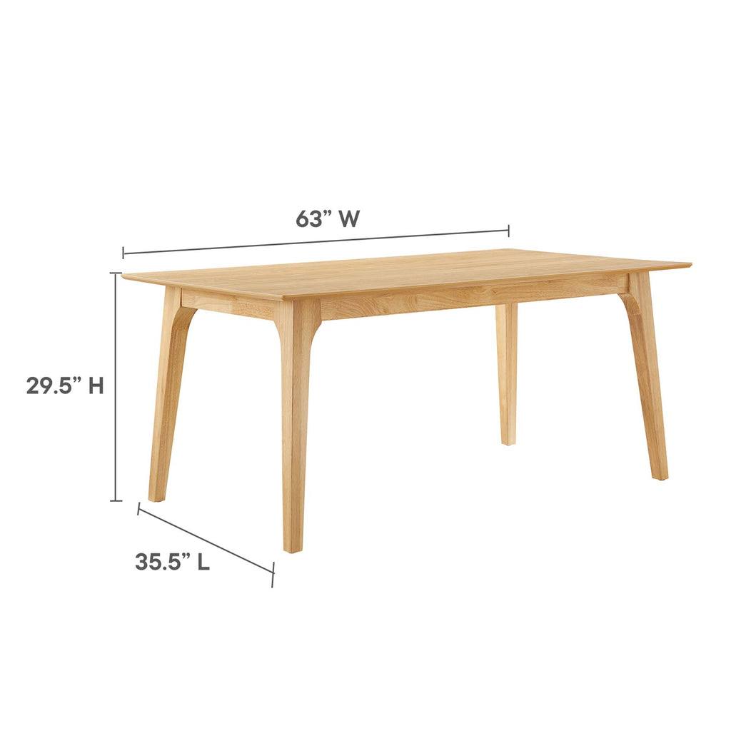Juxtapose 63" Rectangle Dining Table - Oak Oak