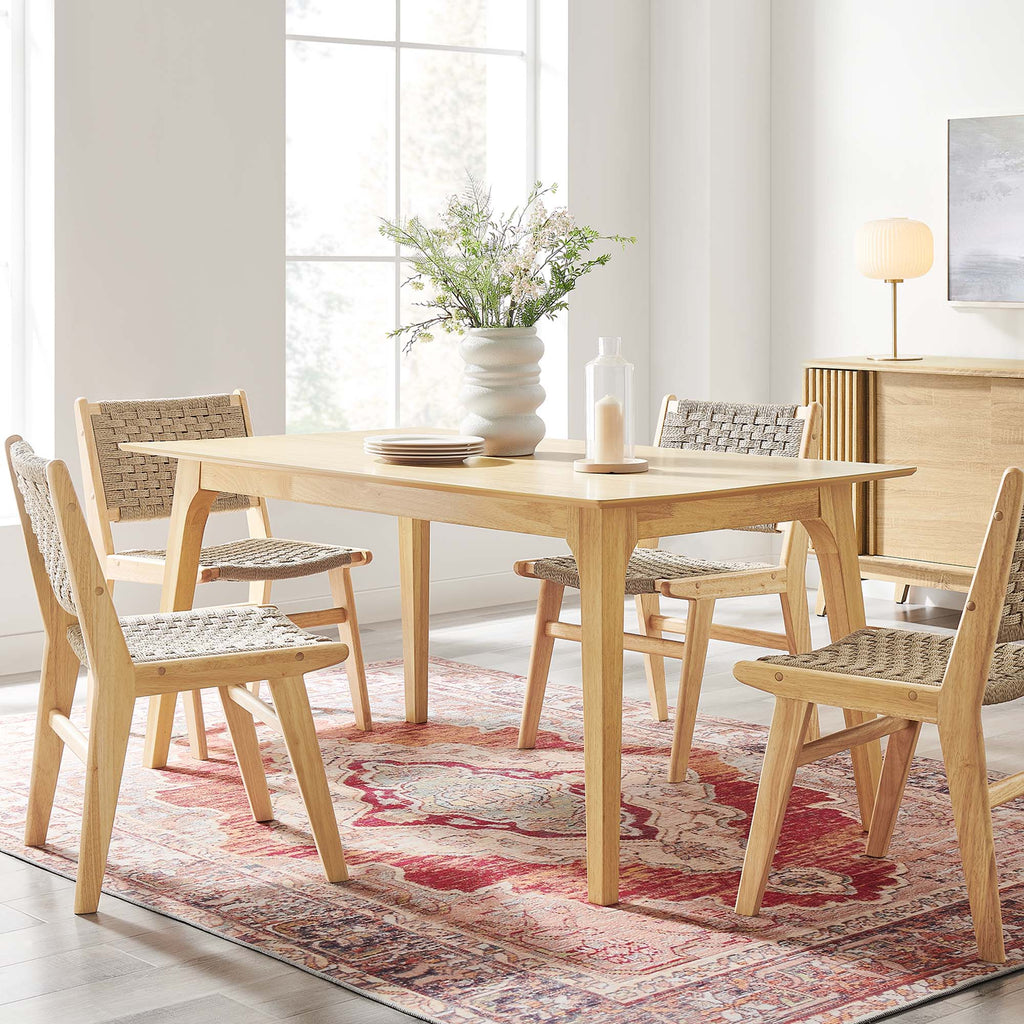 Juxtapose 63" Rectangle Dining Table - Oak Oak