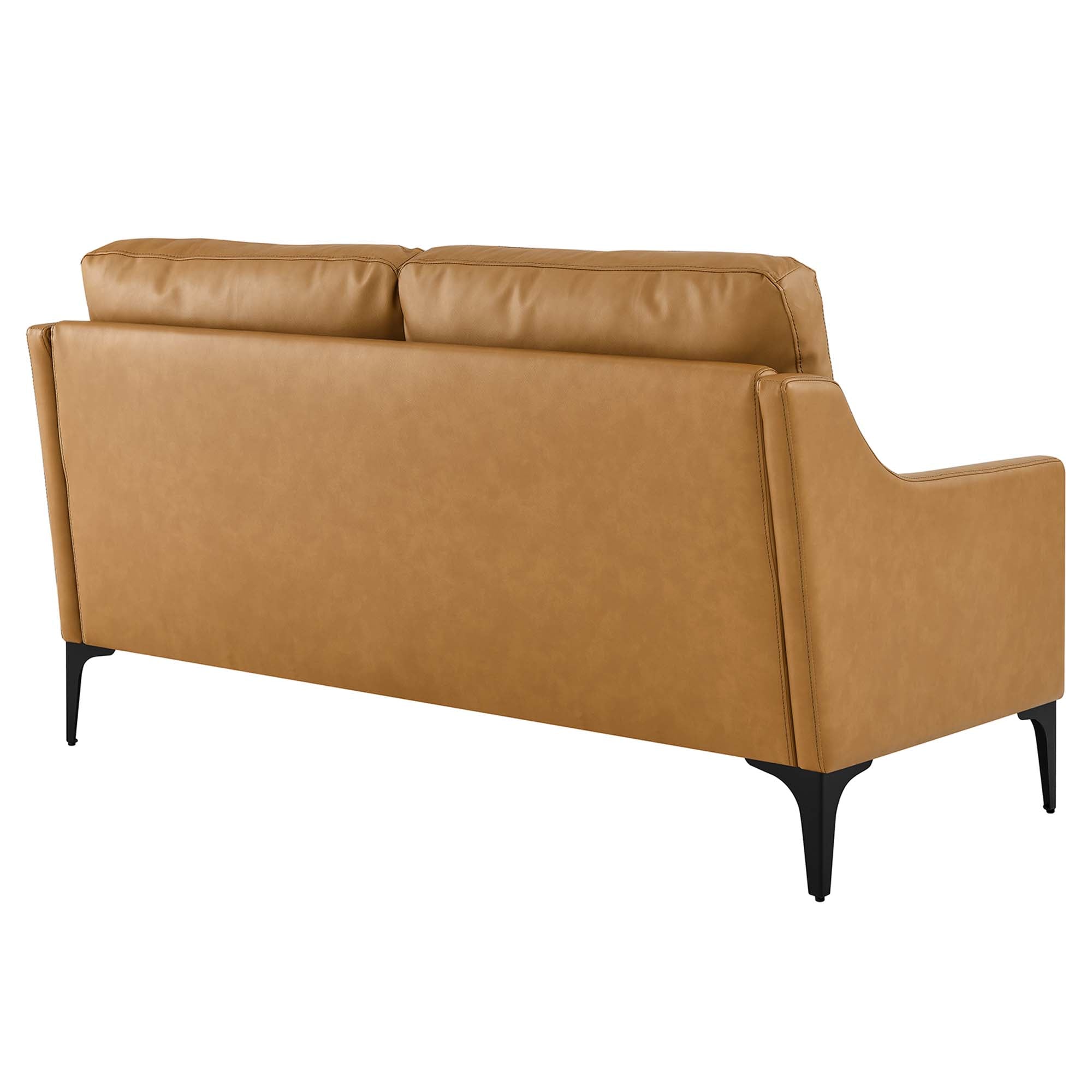 Corland Leather Loveseat - Tan
