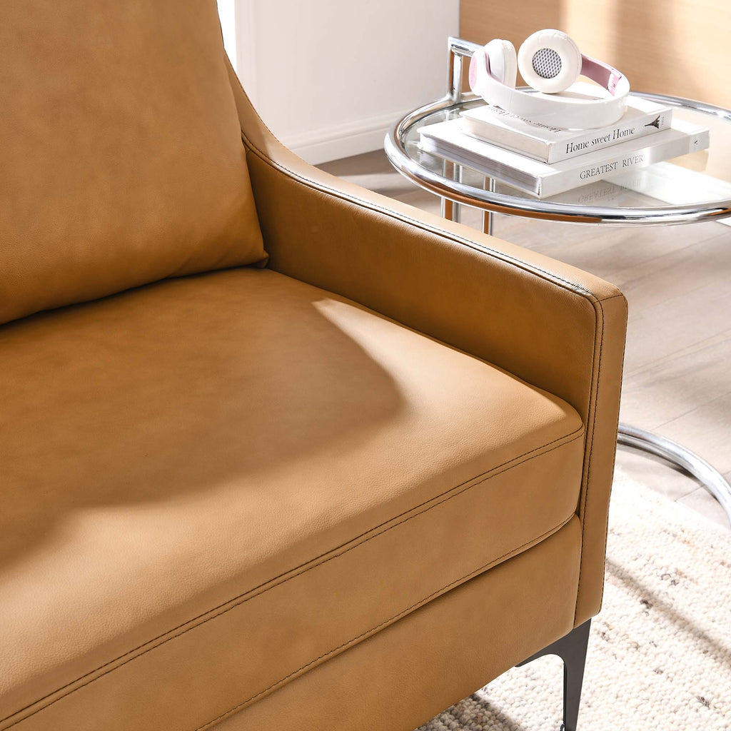 Corland Leather Loveseat - Tan