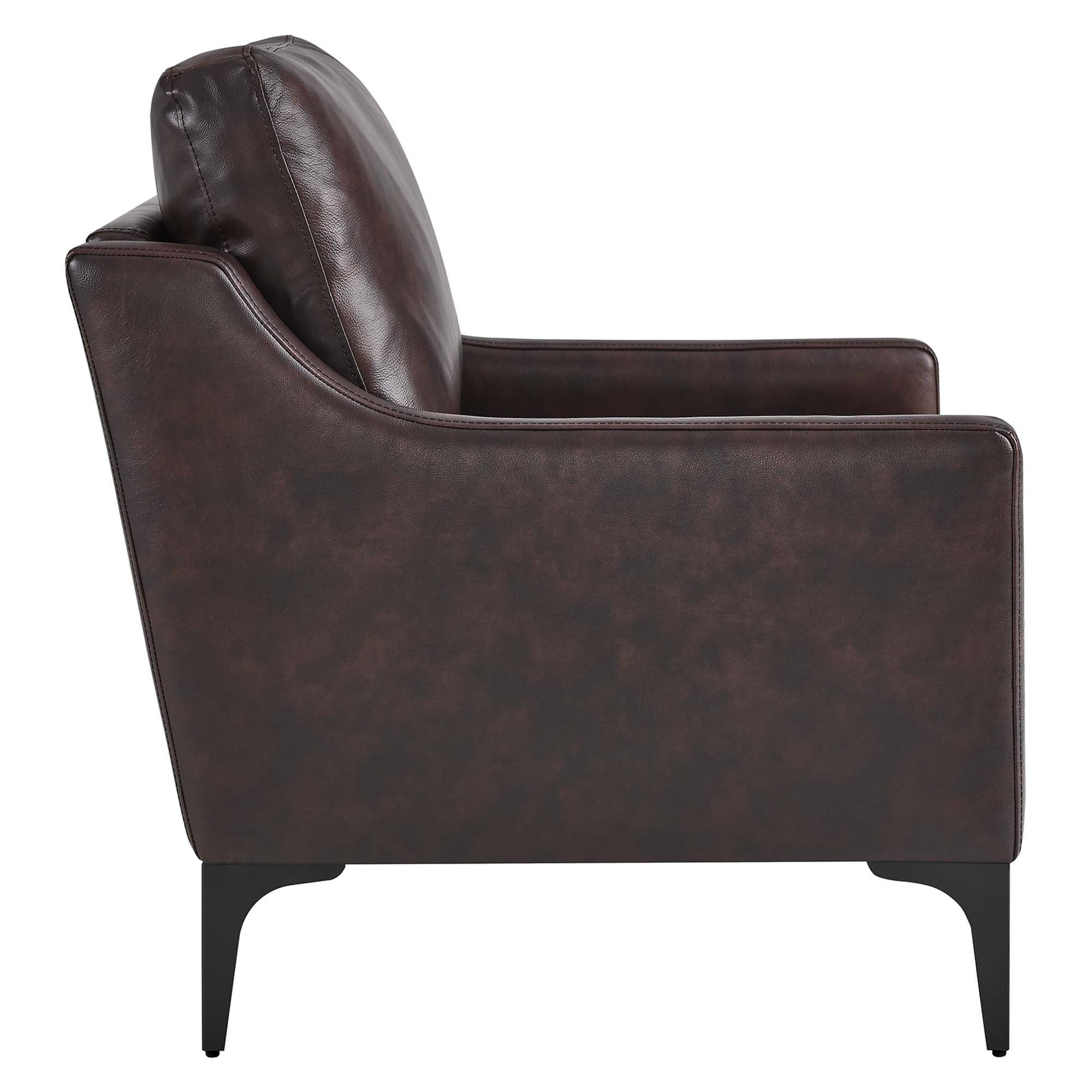 Corland Leather Armchair - Brown