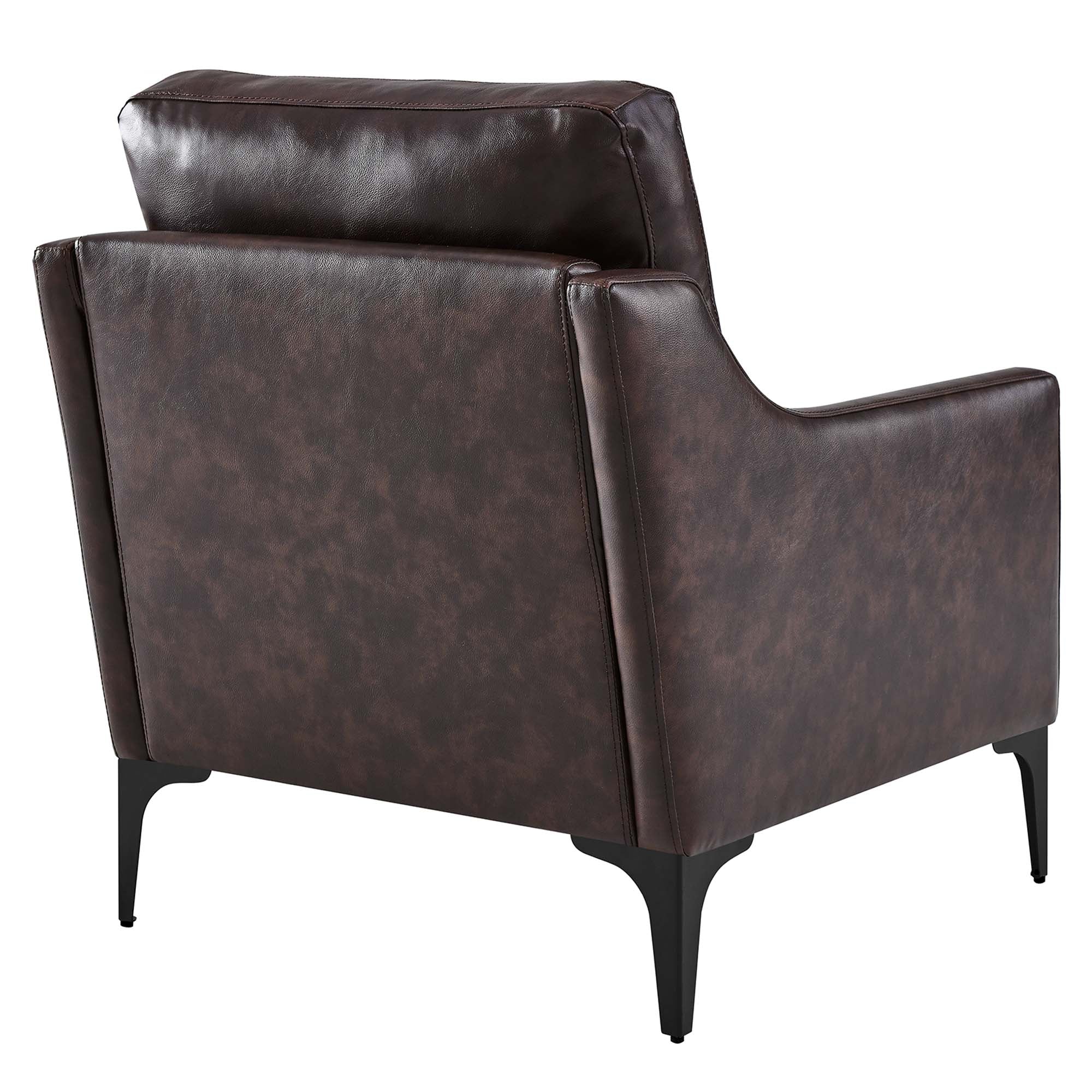 Corland Leather Armchair - Brown