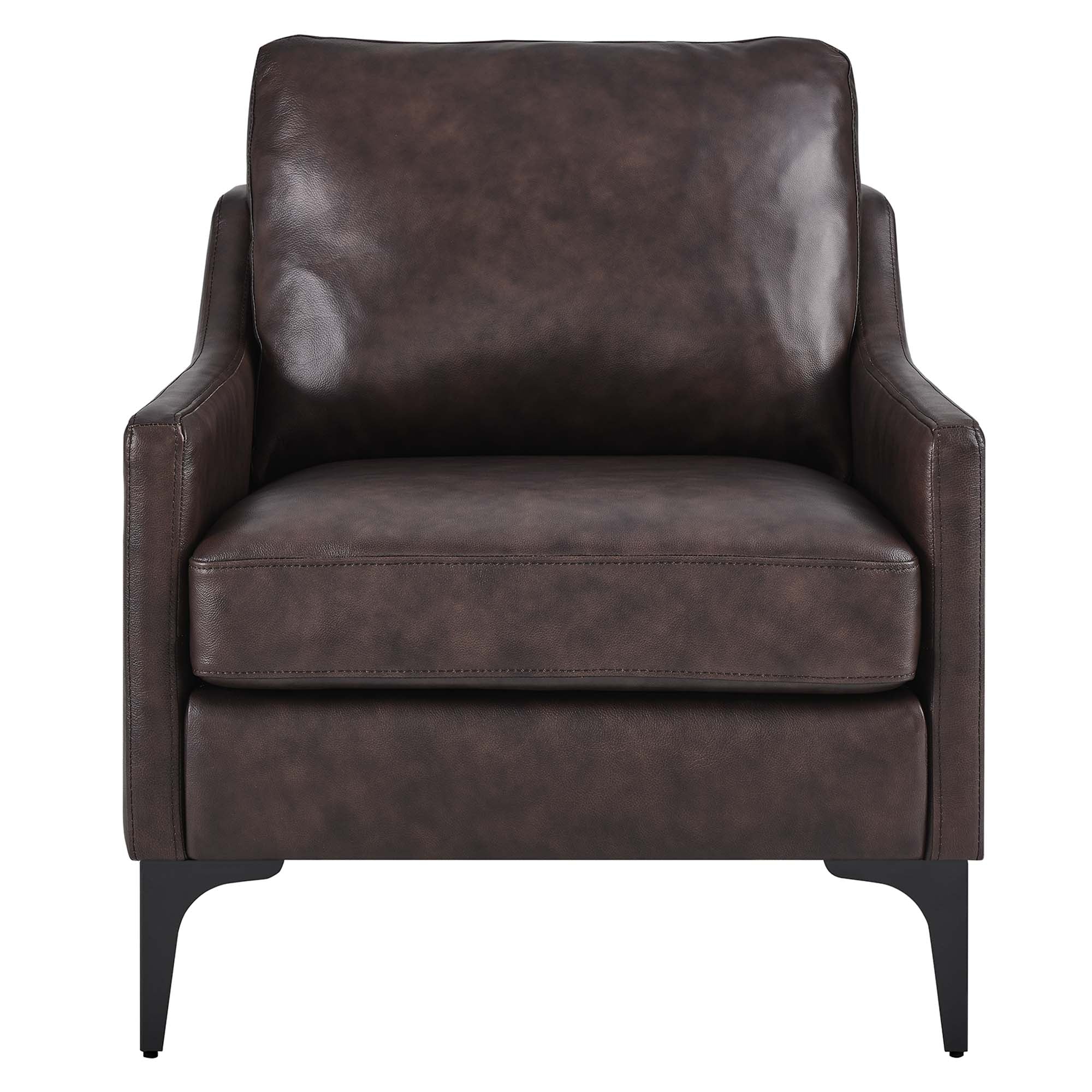 Corland Leather Armchair - Brown