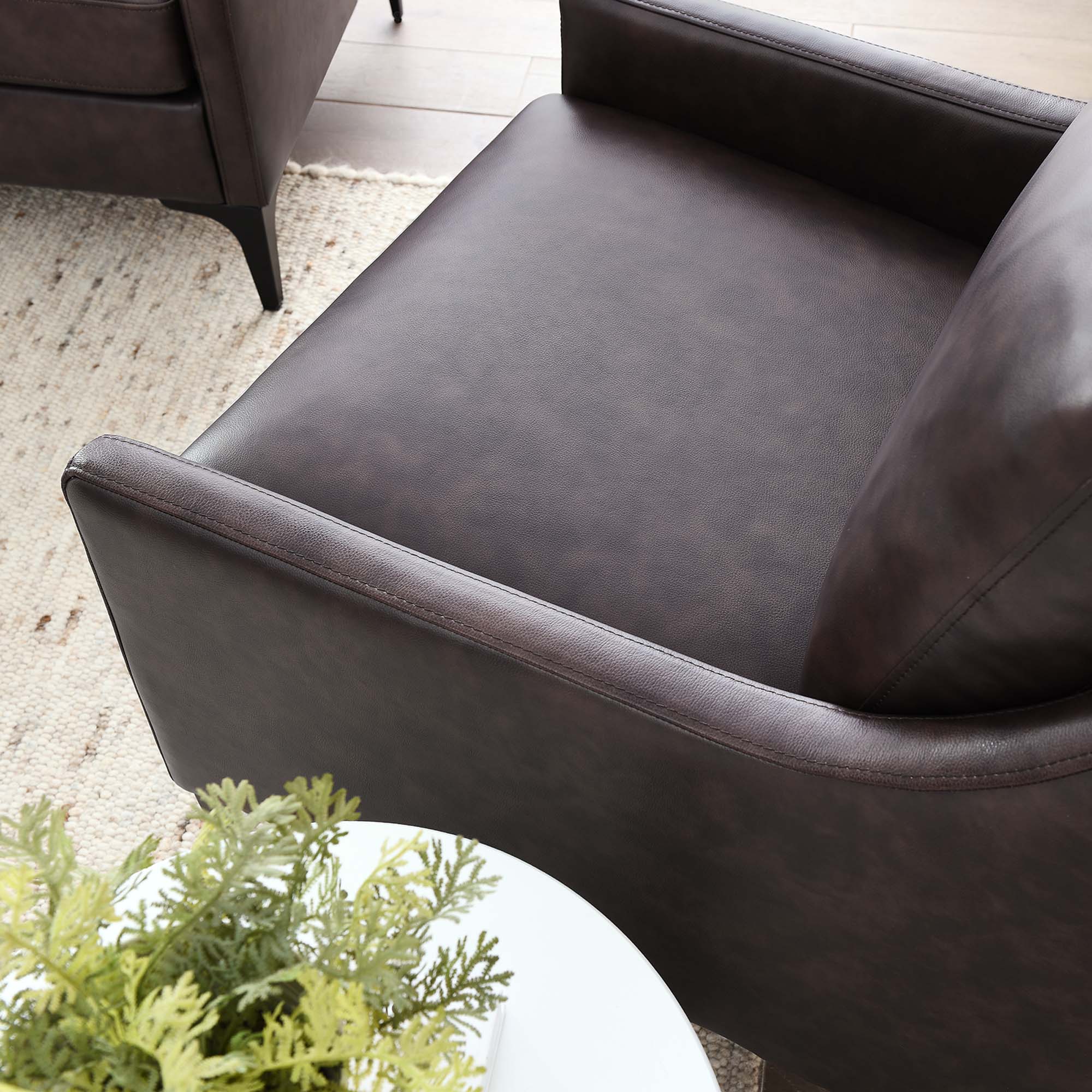 Corland Leather Armchair - Brown