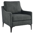 Corland Upholstered Fabric Armchair - Charcoal