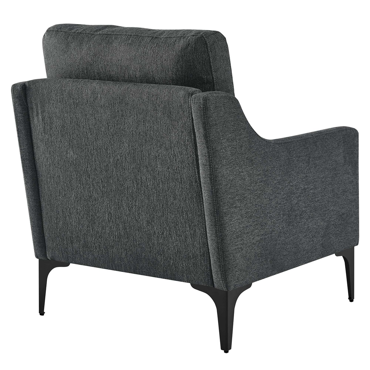 Corland Upholstered Fabric Armchair - Charcoal