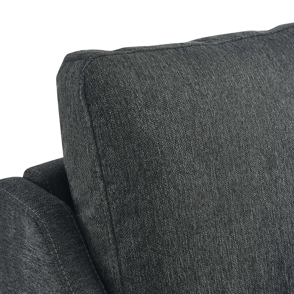 Corland Upholstered Fabric Armchair - Charcoal