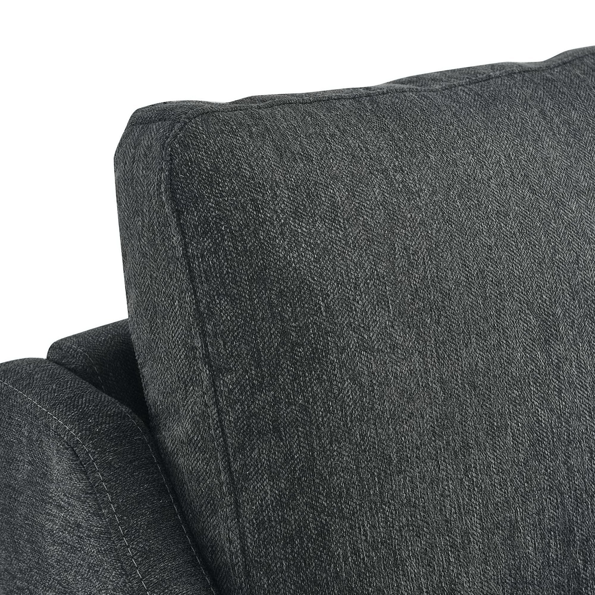 Corland Upholstered Fabric Armchair - Charcoal
