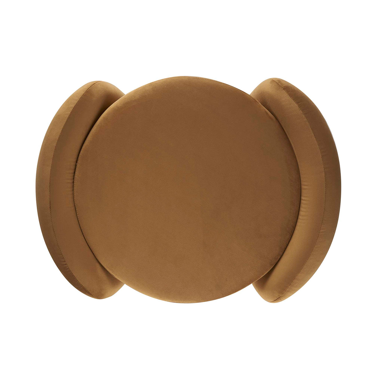 Nebula Upholstered Performance Velvet Ottoman - Cognac