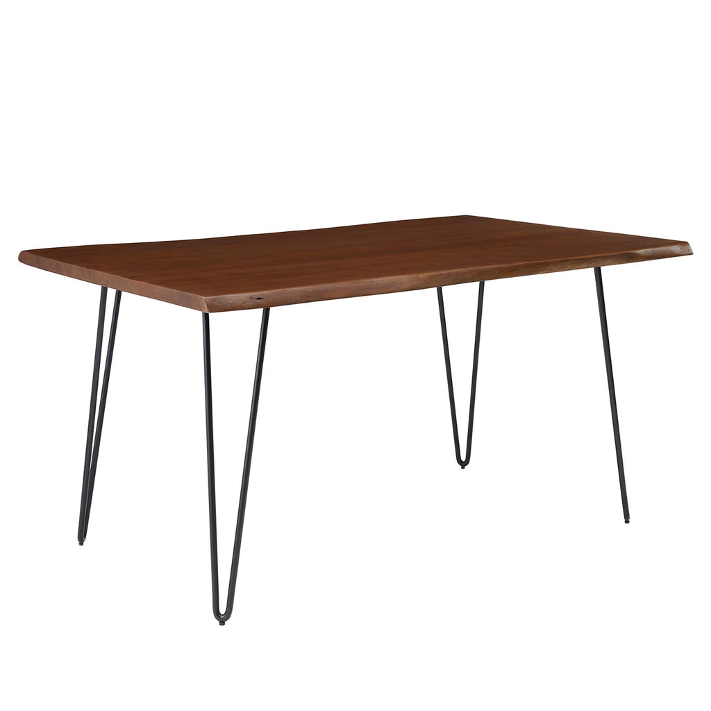 Ardor 60" Live Edge Acacia Wood Acacia Wood Dining Table - Black Walnut