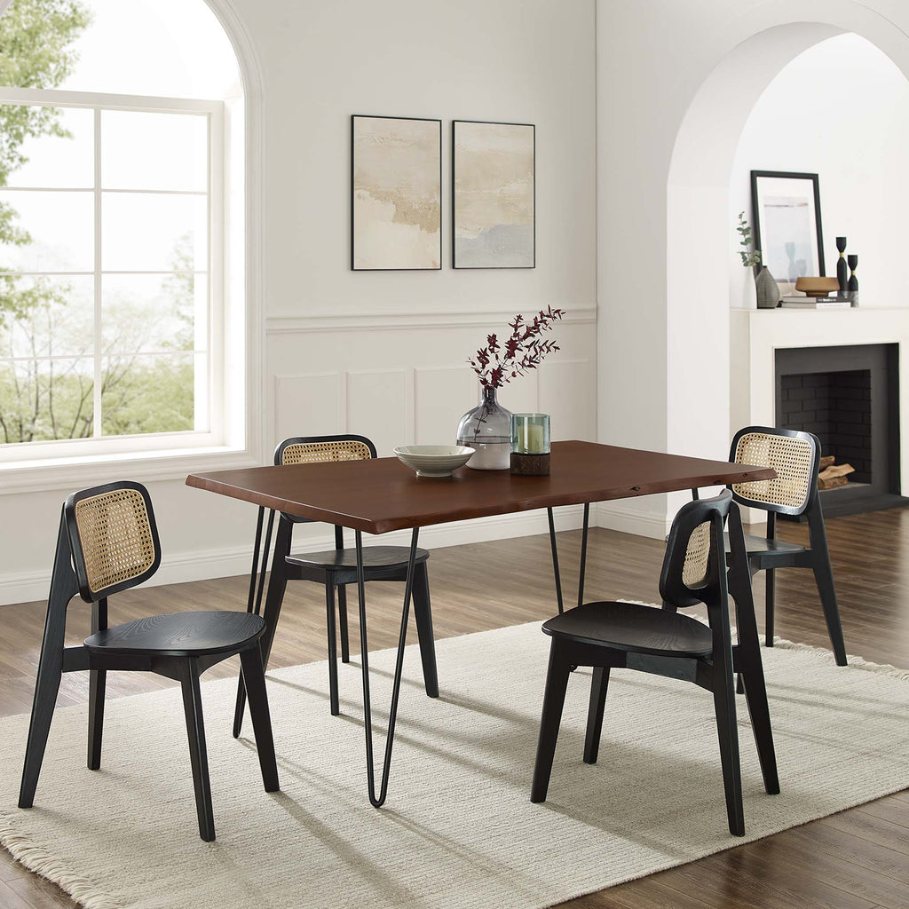Ardor 60" Live Edge Acacia Wood Acacia Wood Dining Table - Black Walnut