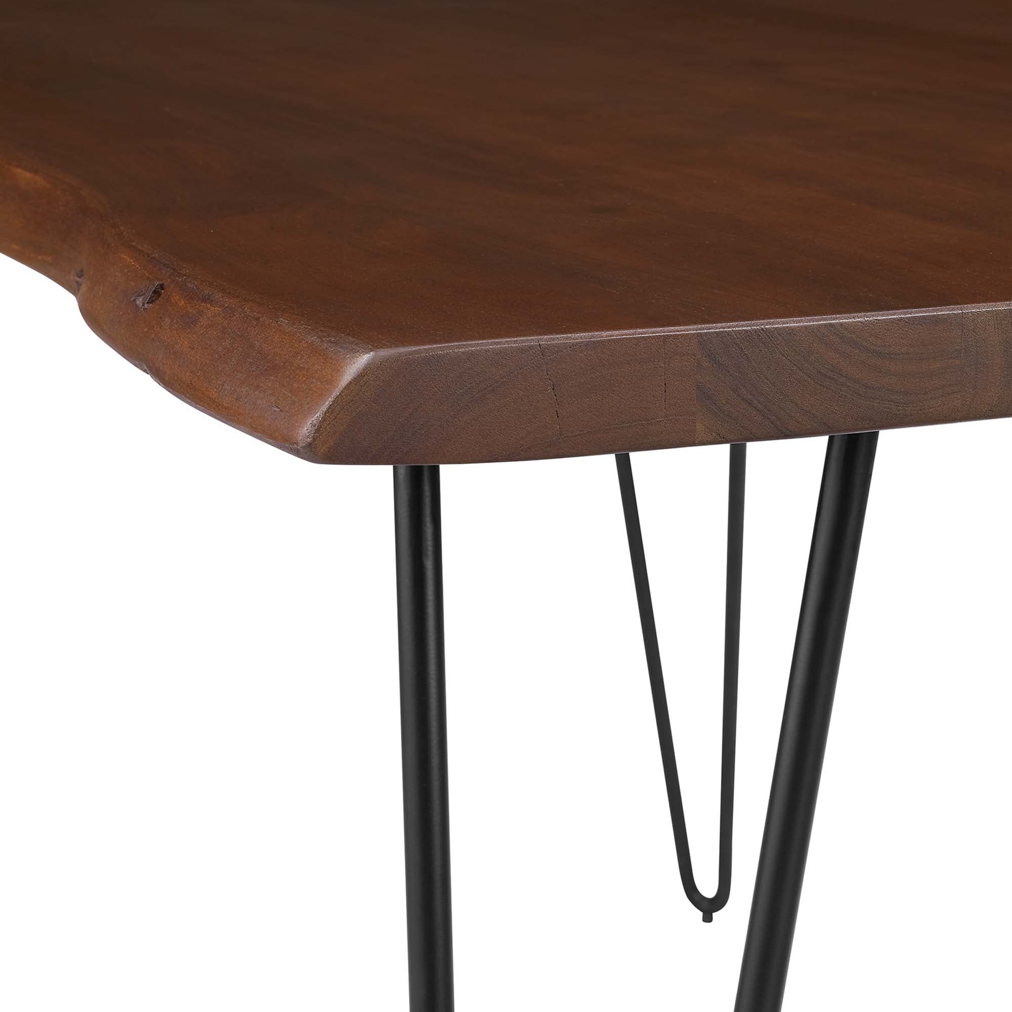Ardor 60" Live Edge Acacia Wood Acacia Wood Dining Table - Black Walnut