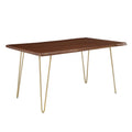 Ardor 60" Live Edge Acacia Wood Acacia Wood Dining Table - Gold Walnut
