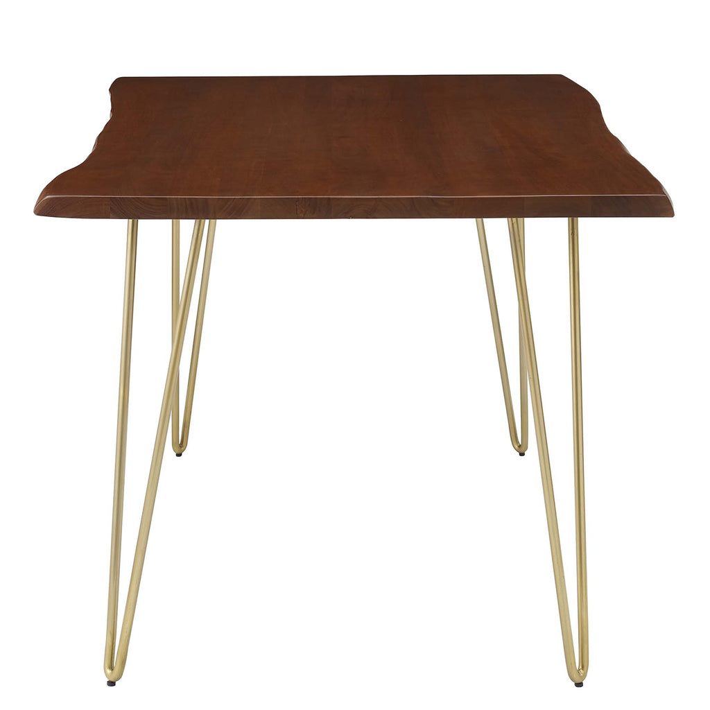 Ardor 60" Live Edge Acacia Wood Acacia Wood Dining Table - Gold Walnut