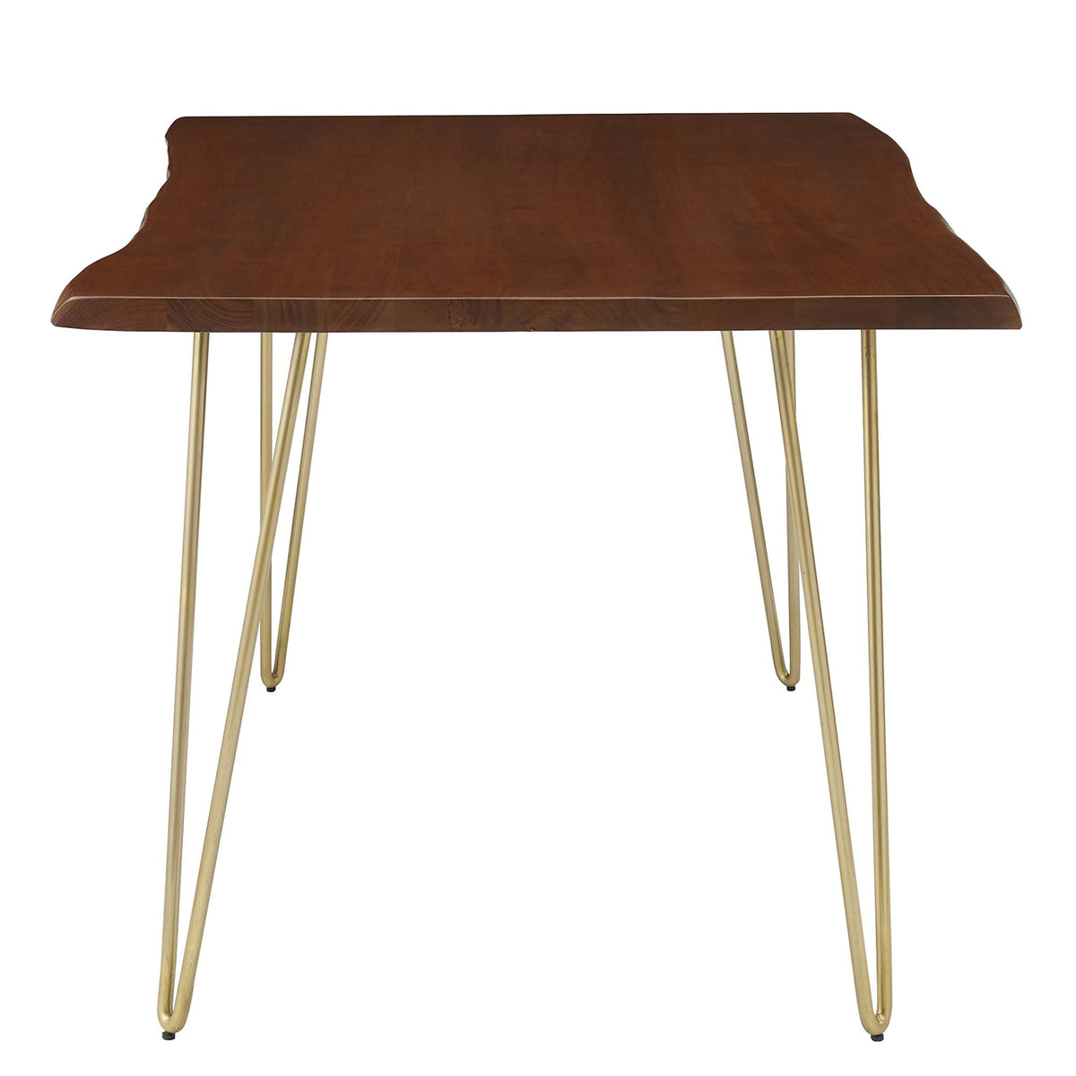 Ardor 60" Live Edge Acacia Wood Acacia Wood Dining Table - Gold Walnut