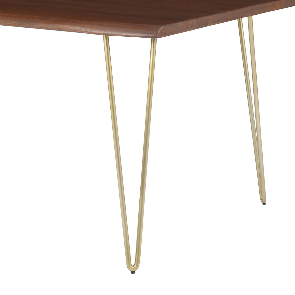 Ardor 60" Live Edge Acacia Wood Acacia Wood Dining Table - Gold Walnut