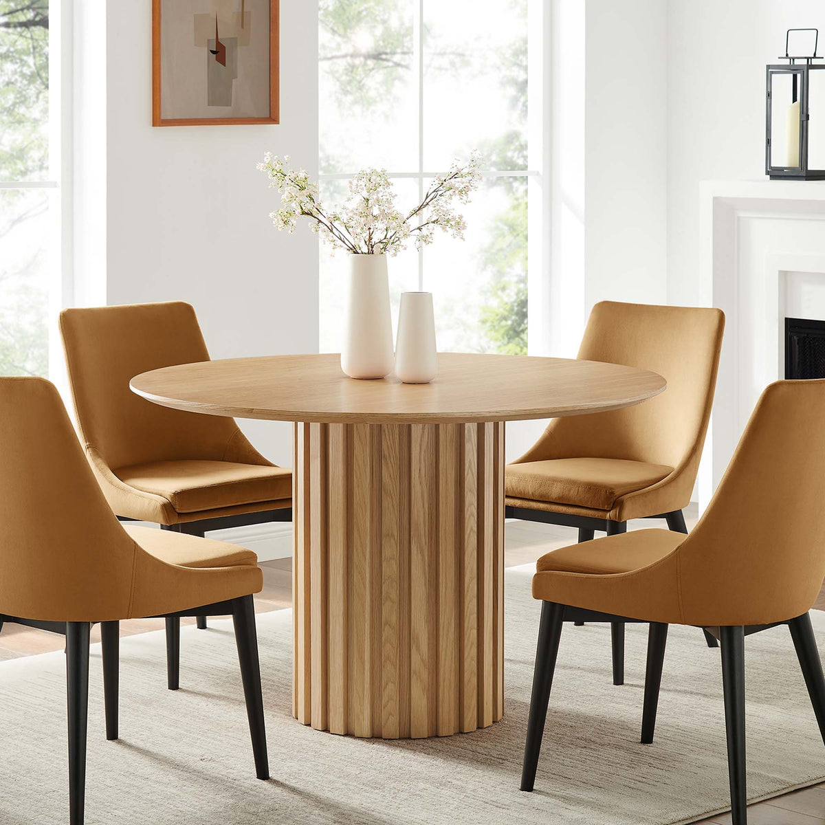 Senja 47" Round Dining Table - Oak