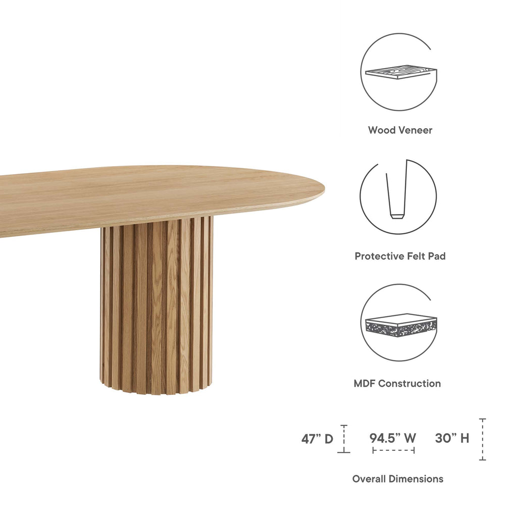 Senja 95" Oval Dining Table - Oak