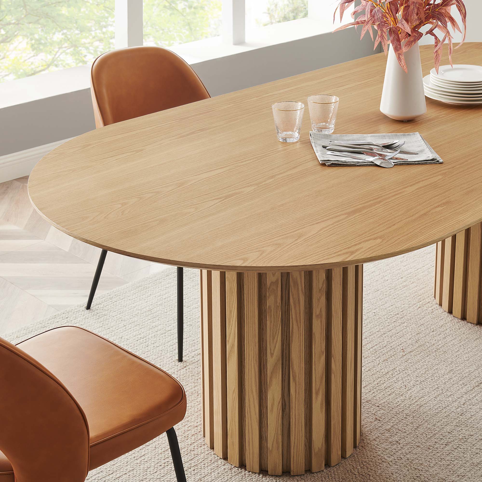 Senja 95" Oval Dining Table - Oak