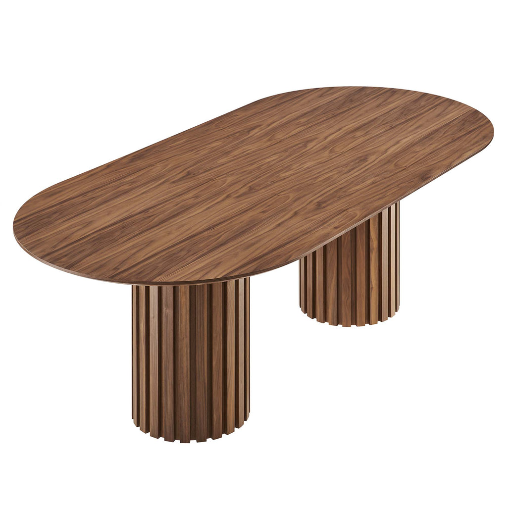 Senja 95" Oval Dining Table - Walnut