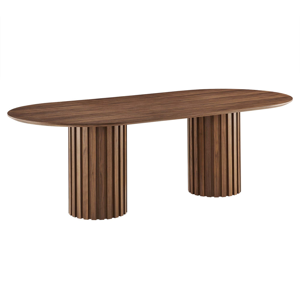 Senja 95" Oval Dining Table - Walnut