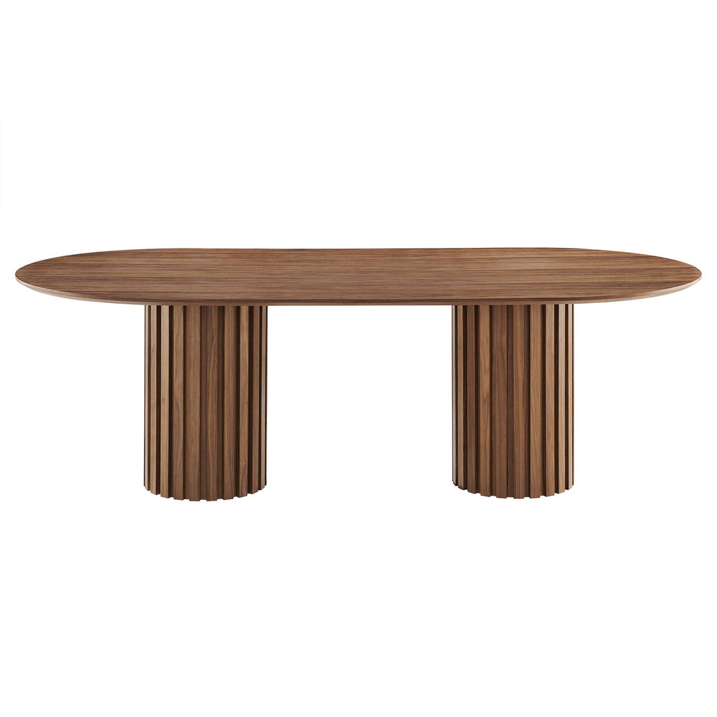 Senja 95" Oval Dining Table - Walnut