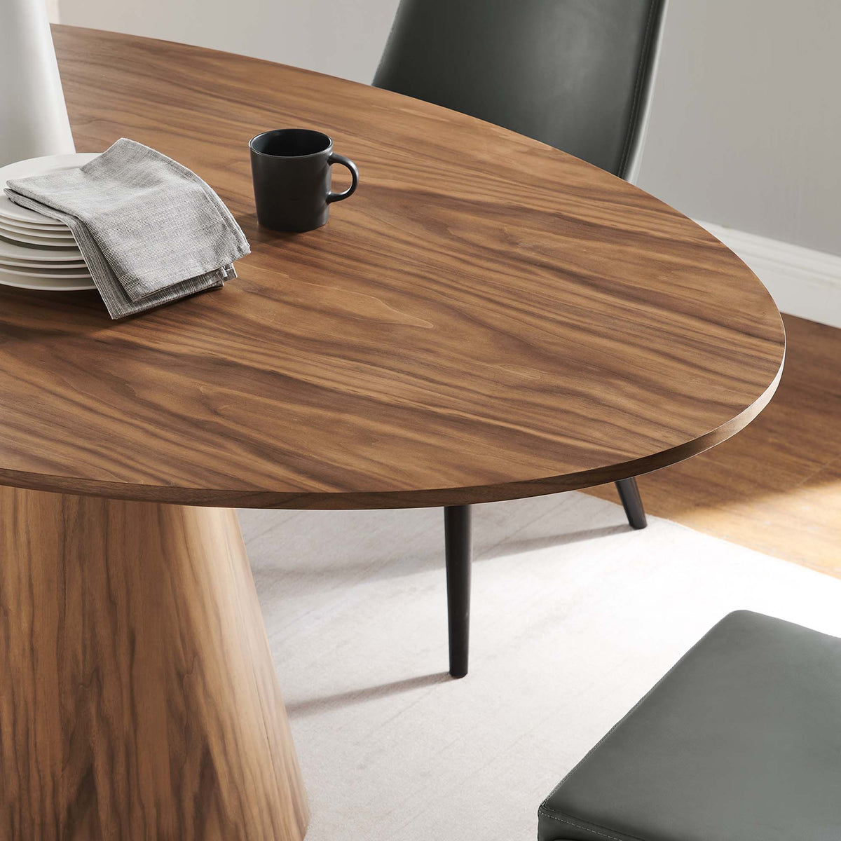 Provision 75" Oval Dining Table - Walnut