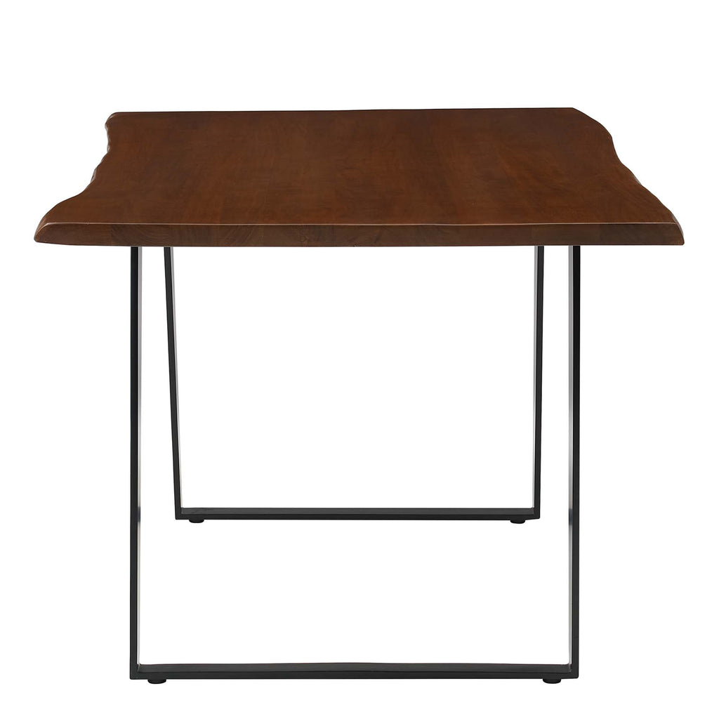 Viggo 60" Live Edge Acacia Wood Acacia Wood Dining Table - Black Walnut