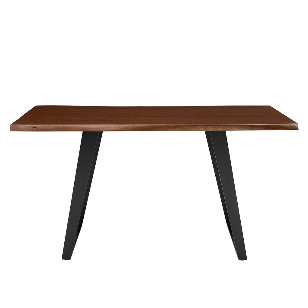 Viggo 60" Live Edge Acacia Wood Acacia Wood Dining Table - Black Walnut