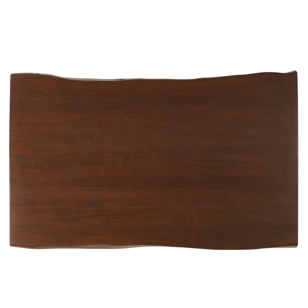 Viggo 60" Live Edge Acacia Wood Acacia Wood Dining Table - Black Walnut