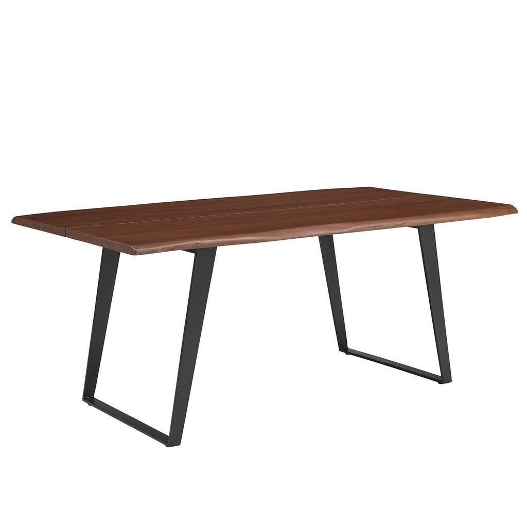 Viggo 74" Live Edge Acacia Wood Dining Table - Black Walnut