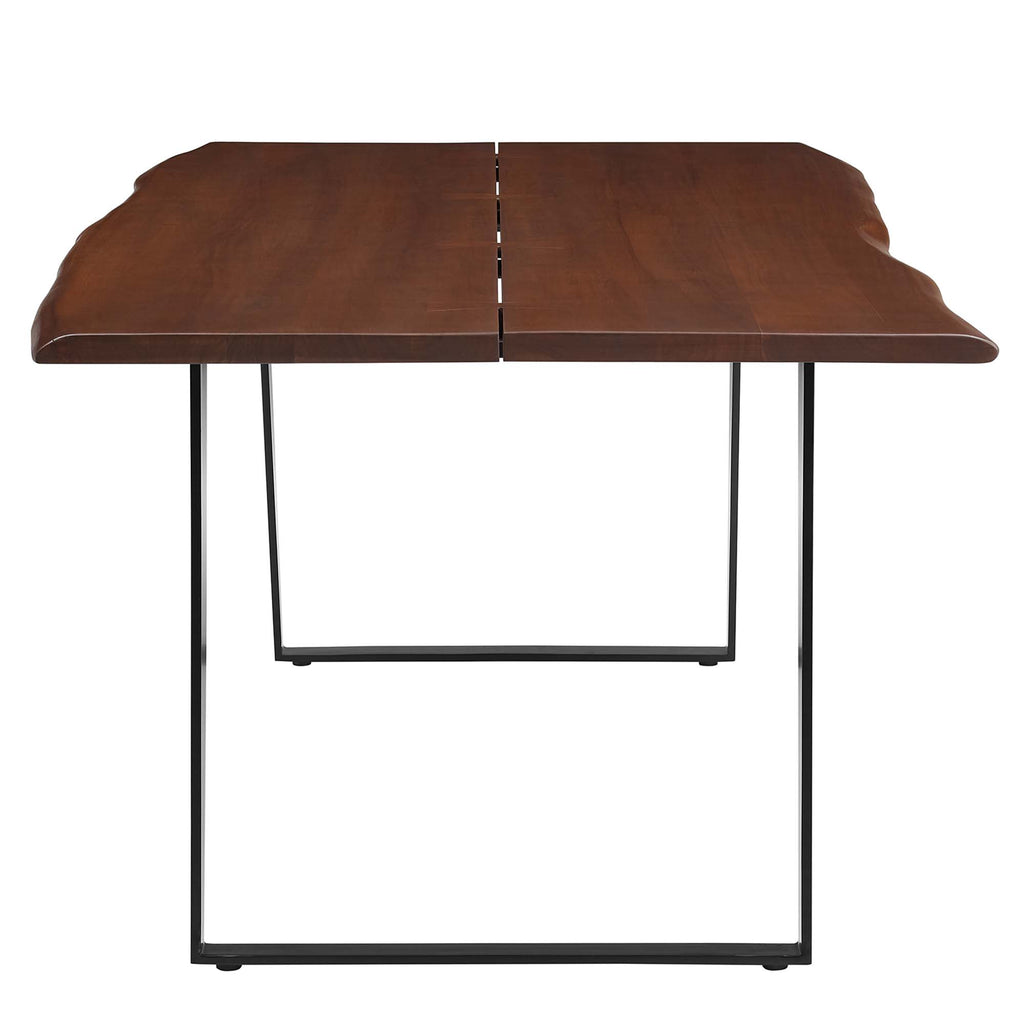 Viggo 74" Live Edge Acacia Wood Dining Table - Black Walnut