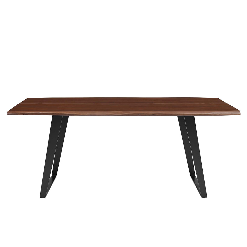 Viggo 74" Live Edge Acacia Wood Dining Table - Black Walnut