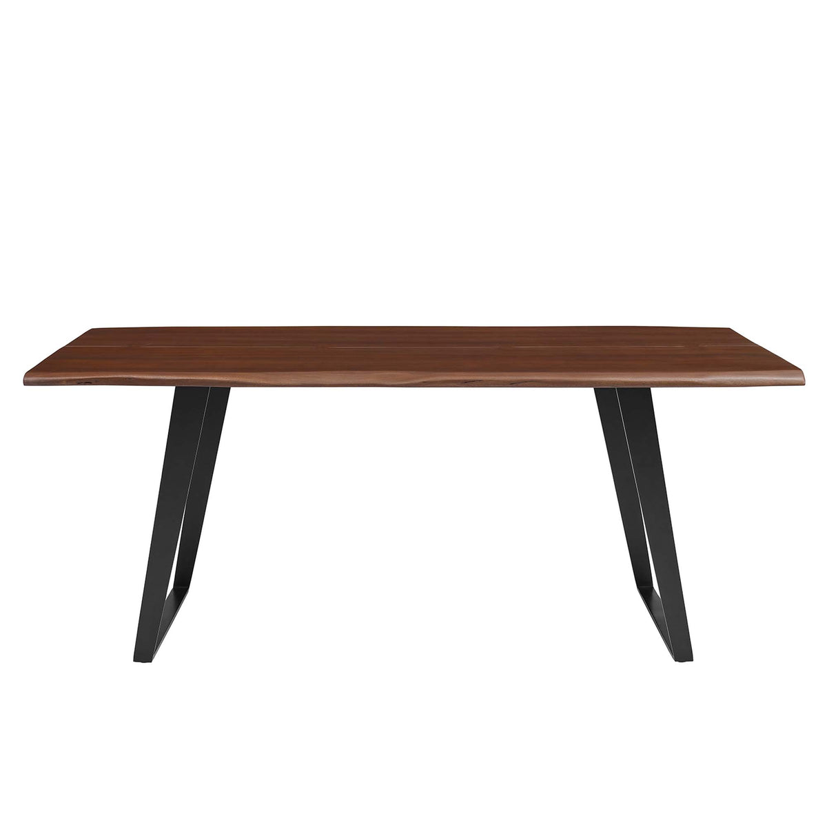 Viggo 74" Live Edge Acacia Wood Dining Table - Black Walnut
