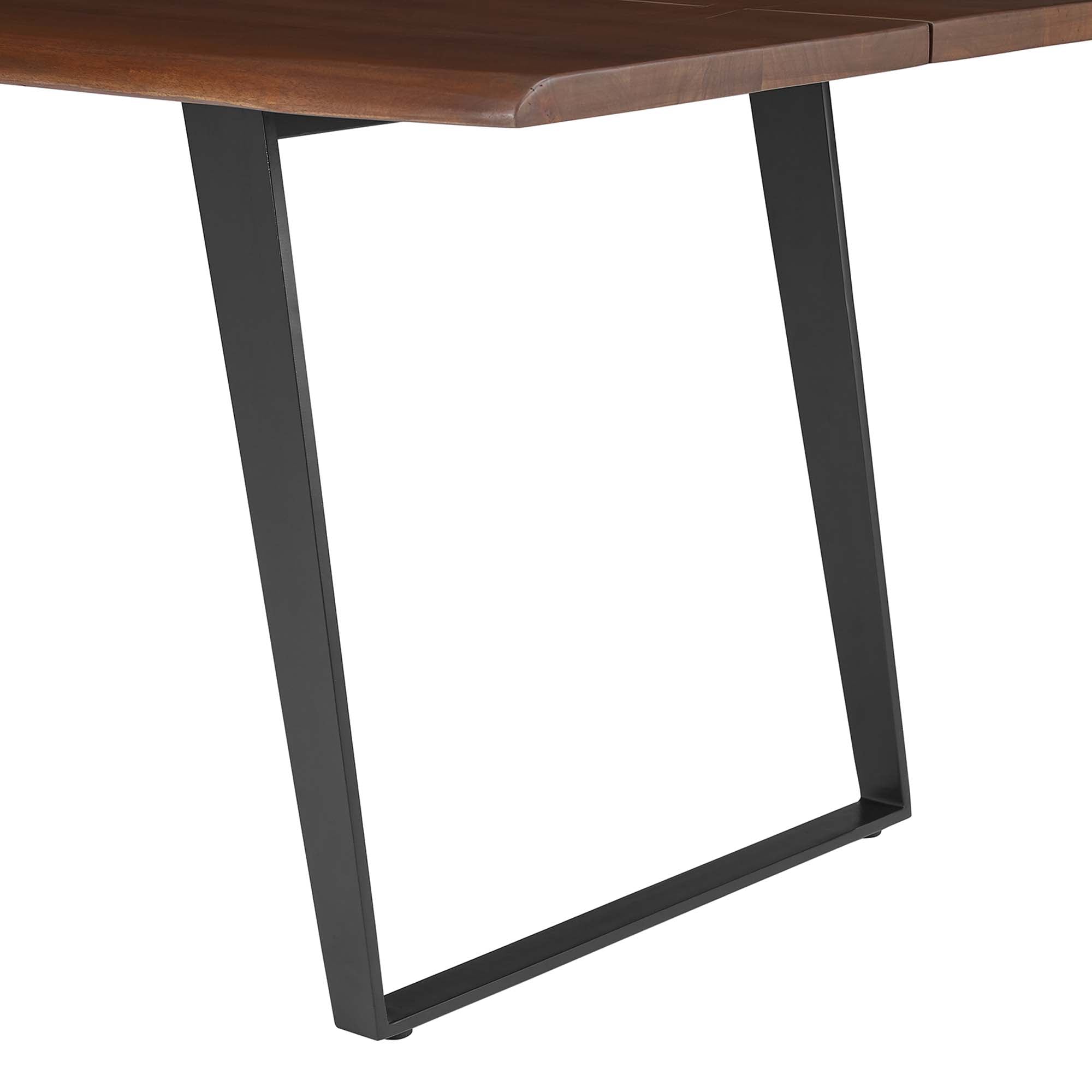 Viggo 74" Live Edge Acacia Wood Dining Table - Black Walnut