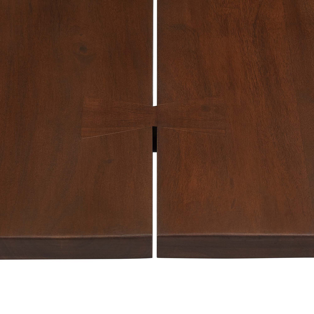 Viggo 74" Live Edge Acacia Wood Dining Table - Black Walnut
